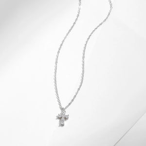 MODIAN D Color Moissanite 925 Sterling Silver Corss Pendant Necklaces Sparkling Lab Diamond Link Chain Jewelry For Women Gifts