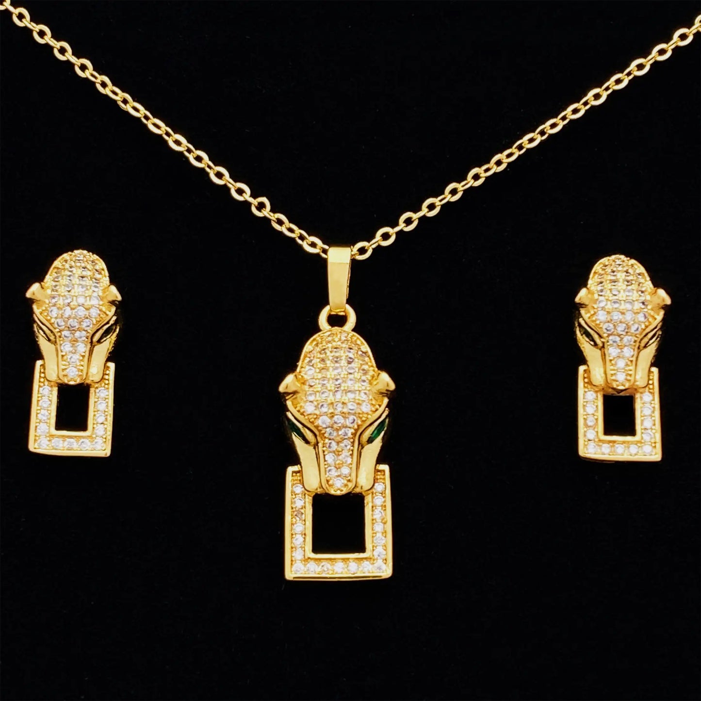 Beautiful Necklace Ring Bracelet Earring  Plated Golden Wedding Bridal Jewelry Sets For Women  Party African Dubai  Gift