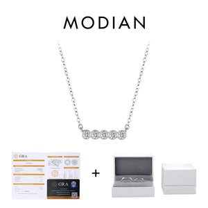 MODIAN D Color Moissanite 925 Sterling Silver Corss Pendant Necklaces Sparkling Lab Diamond Link Chain Jewelry For Women Gifts